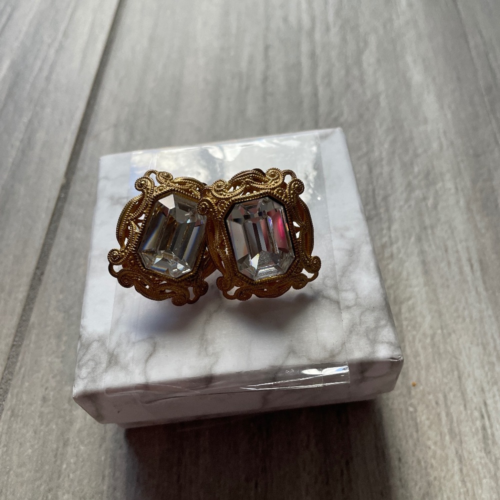 Miriam Haskell clip on earrings